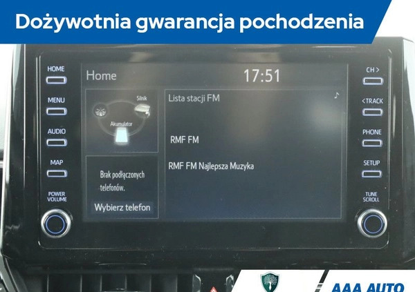 Toyota Corolla cena 89000 przebieg: 125382, rok produkcji 2019 z Sokołów Małopolski małe 211
